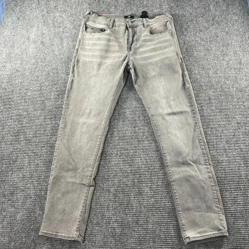 True Religion Rocco Relaxed Skinny Jeans Mens 33x32 Grey Denim Stretch Pants